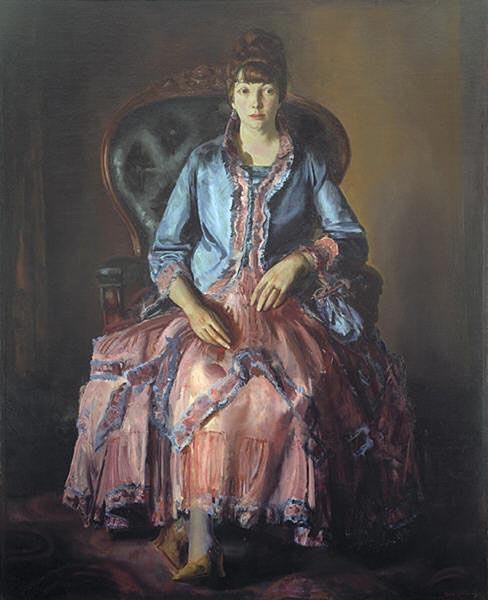 George Wesley Bellows Painting: Emma in a Purple Dress oil painting image